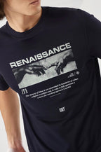 Erkek Lacivert Renaissance Regular Fit Normal Kalıp T-shirt