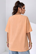 Somon Basic Düz Baskısız Oversize Salas Boyfriend Kadın T-Shirt