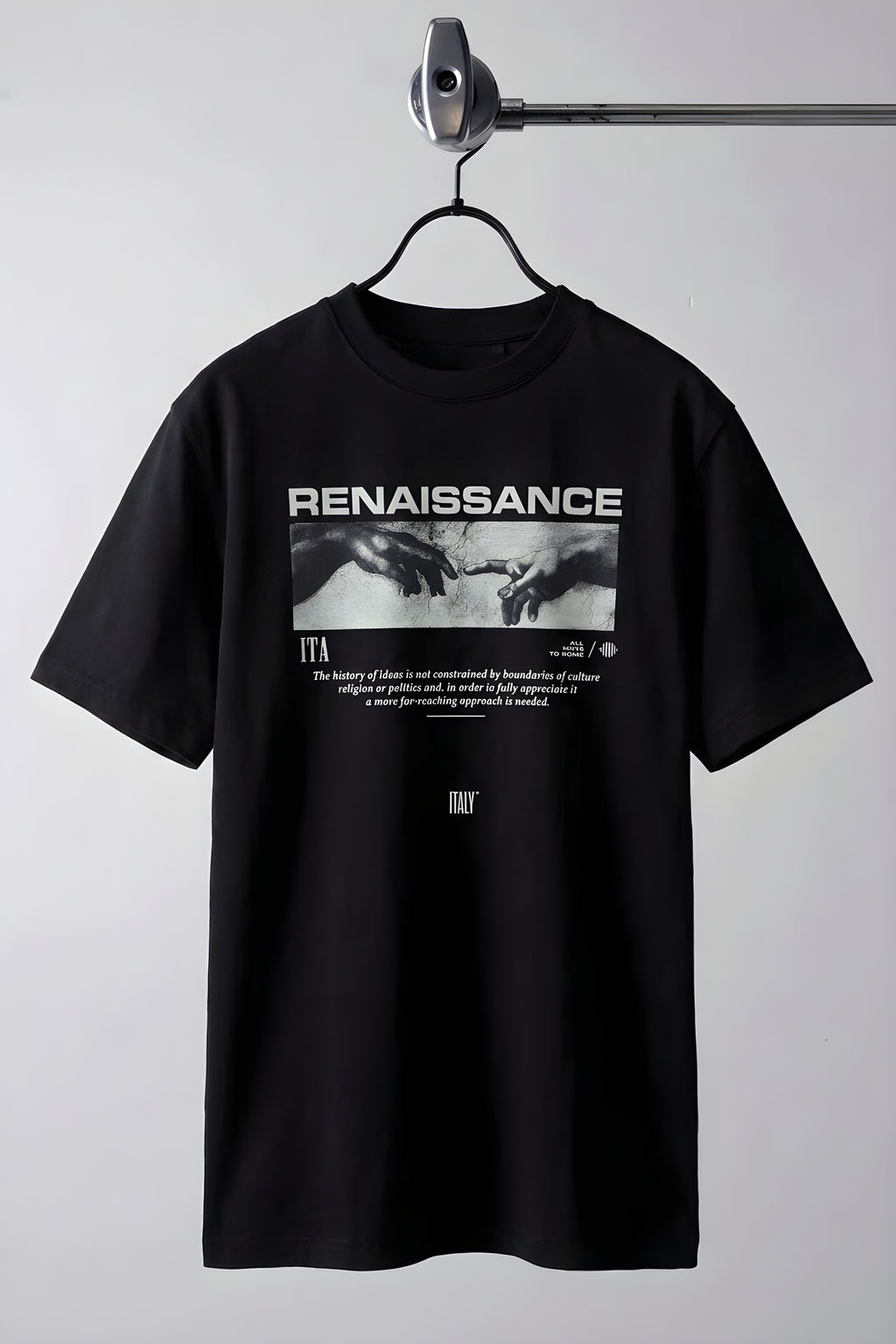 Erkek Siyah Renaissance Regular Fit Normal Kalıp T-shirt