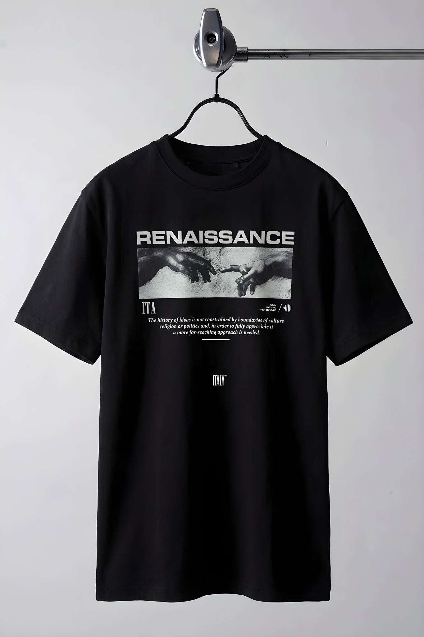 Erkek Siyah Renaissance Regular Fit Normal Kalıp T-shirt