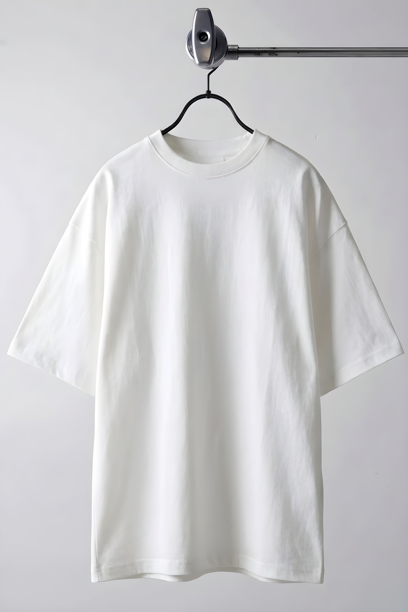 Erkek Beyaz Black Jack Oversize Fit Bol Geniş Kalıp Salaş Kesim T-shirt