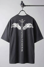 Erkek Füme I Can Fly Oversize Fit Bol Geniş Kalıp Salaş Kesim T-shirt