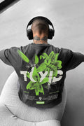 Erkek Füme Toxic Oversize Fit Bol Geniş Kalıp Salaş Kesim T-shirt