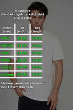 Erkek Haki %100 Pamuk Nefes Alan Sifir Bisiklet Yaka Standart Regular Fit Normal Kesim Baskisiz Basi