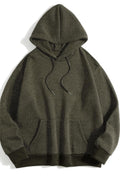 Kadın Haki Oversize Kapşonlu Kanguru Sweatshirt