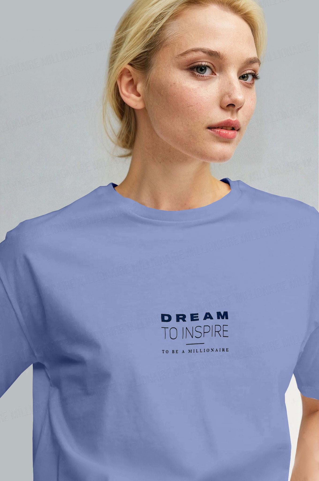 Kadın Mavi Inspire Regular Fit Normal Kalıp T-shirt