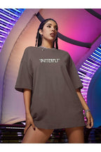 Kadın Kahverengi Butterfly Oversize T-shirt