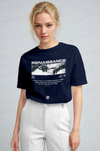 Kadın Lacivert Renaissance Regular Fit Normal Kalıp T-shirt