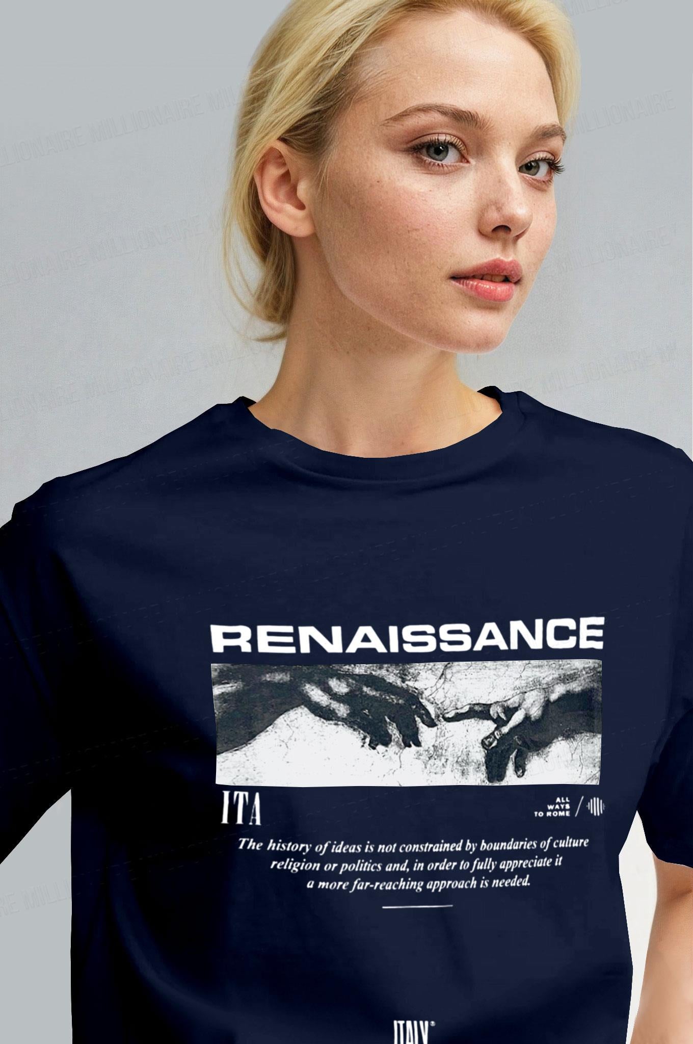 Kadın Lacivert Renaissance Regular Fit Normal Kalıp T-shirt