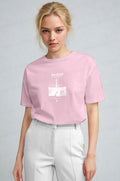 Kadın Pembe Paris Regular Fit Normal Kalıp T-shirt