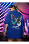 Kadın Sax Butterfly Oversize T-shirt