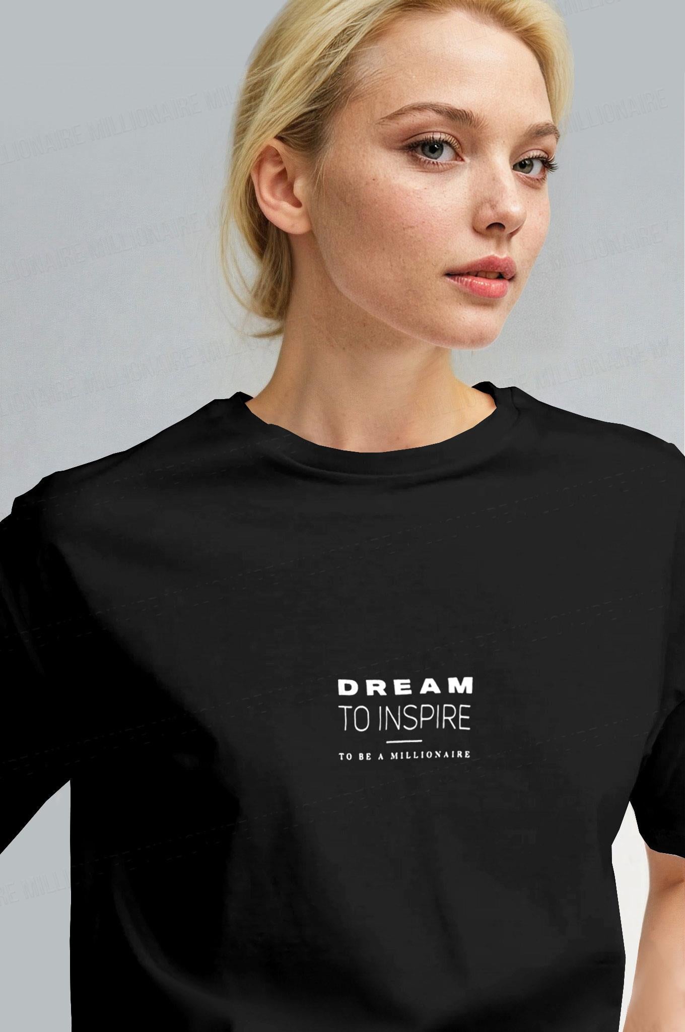 Kadın Siyah Inspire Regular Fit Normal Kalıp T-shirt