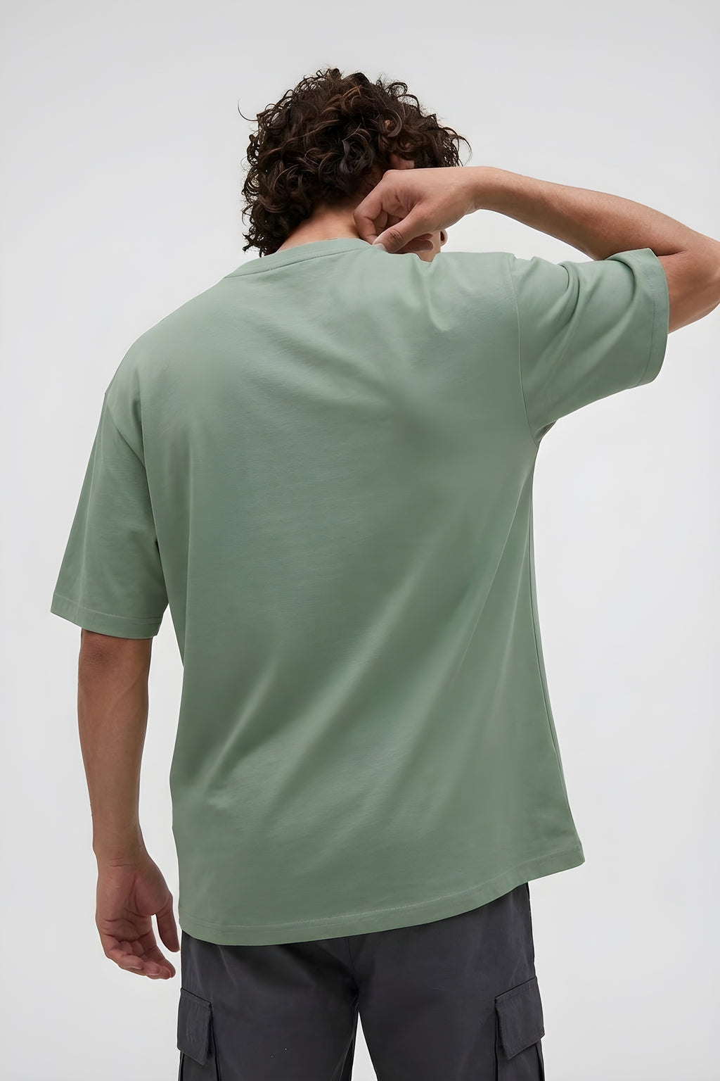 Erkek Spectacular Açık Yeşil Oversize Salas Boyfriend T-Shirt