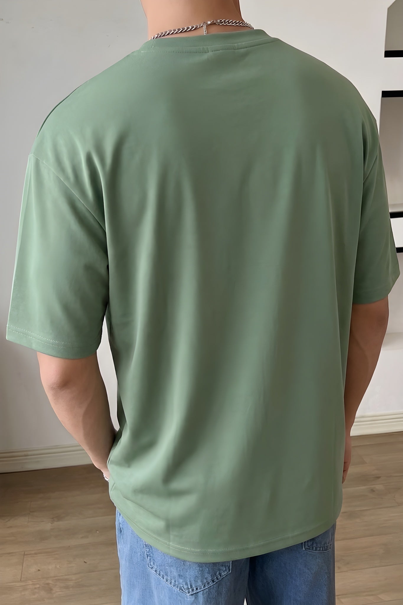 Erkek Spectacular Açık Yeşil Oversize Salas Boyfriend T-Shirt