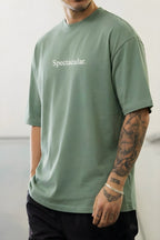 Erkek Spectacular Açık Yeşil Oversize Salas Boyfriend T-Shirt