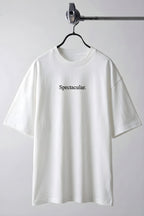 Erkek Spectacular Beyaz Bisiklet Yaka Oversize Salas T-Shirt
