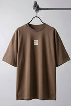 Erkek Free Life Mocha Kahverengi Bisiklet Yaka Oversize Salas T-Shirt